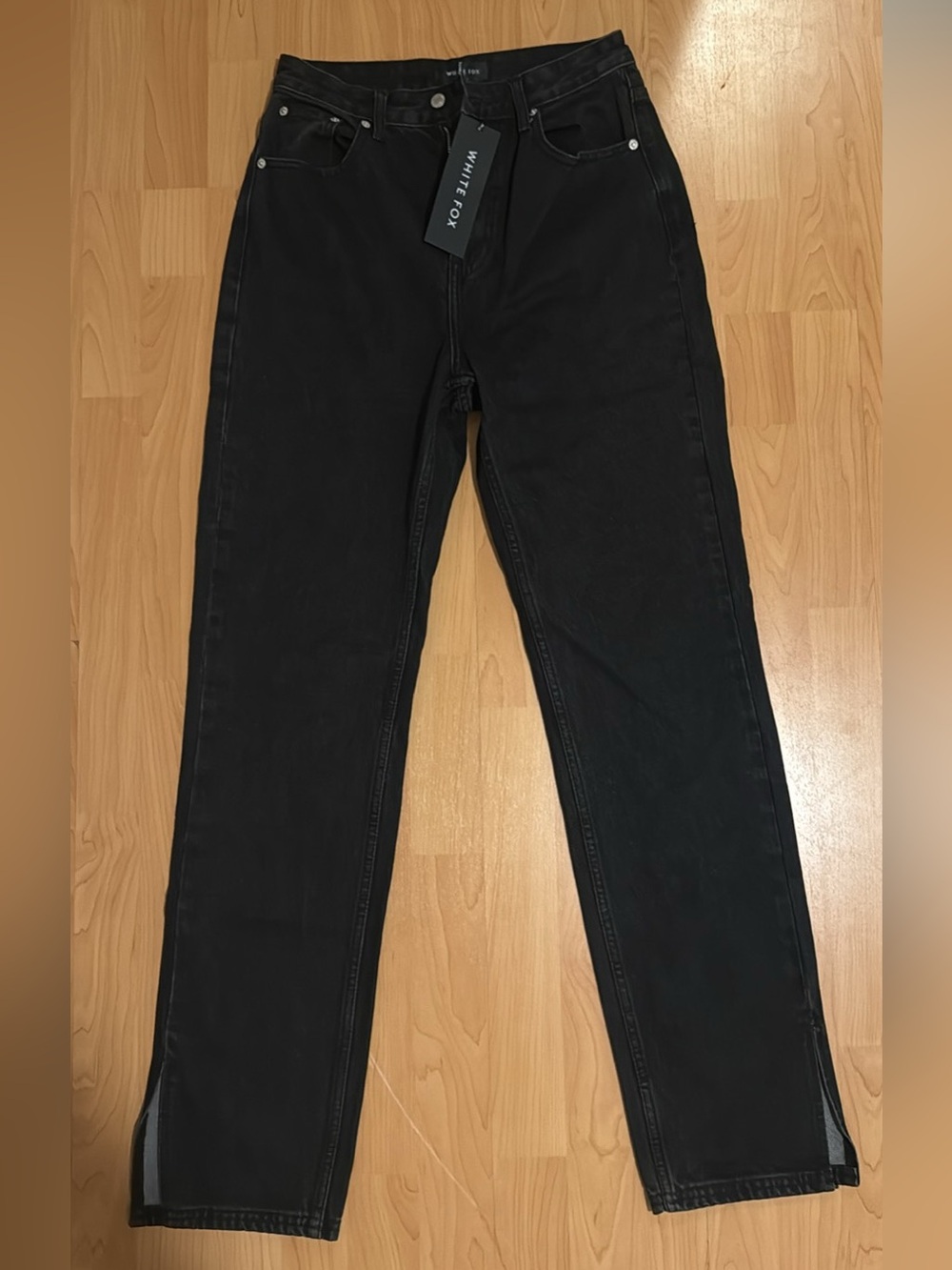 White Fox Be Cool Straight Leg Denim Jeans Vintage Black M